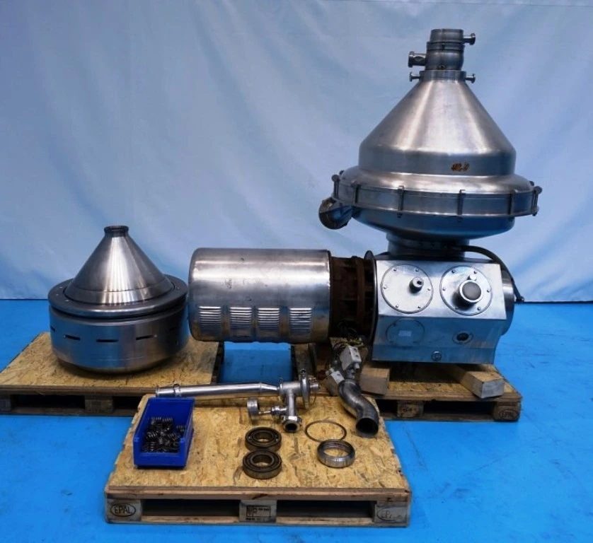 Alfa-Laval MRPX 418 HGV-74C cold milk separator, incomplete.