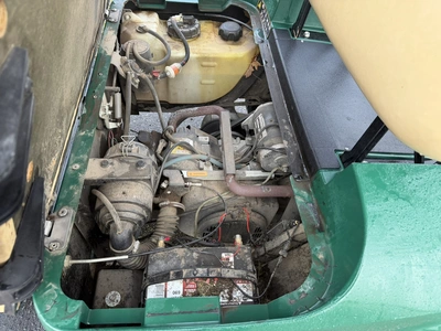 (1) 2017 E-Z-Go golf cart with a Kawasaki gas engine, model 625111G01, includes canopy, ball cover, ...