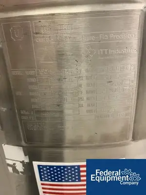 USED Pure-Flo Precision 200 Liter Pure-Flo Precision Reactor, S/S