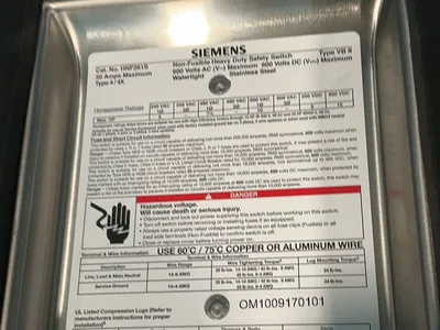 Used SIEMENS HNF261S Switchgears Ohio US | HGR 24 #1278533