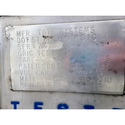 Used 395 Gallon IBC Stainless Steel Portable Liquid Tote