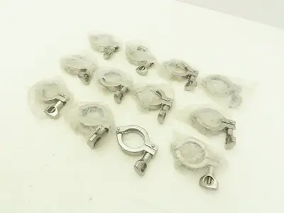 SOB 20CF2402 Steel Bolted Sanitary Clamp 304SS 1" to 1-1/2" Pipe Lot of 12