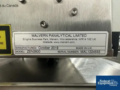 USED Malvern Instruments Malvern ZEN2600 Nano-Z Zetasizer /Zeta Potential Analyzer