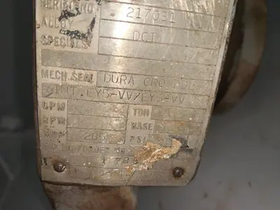 Durco Mark II Pump casing 1.5x1-8 Material: DCI	Pattern#: DX3007