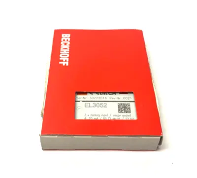 NEW BECKHOFF ETHERCAT 2-CHANNEL ANALOG INPUT TERMINAL 12-BIT