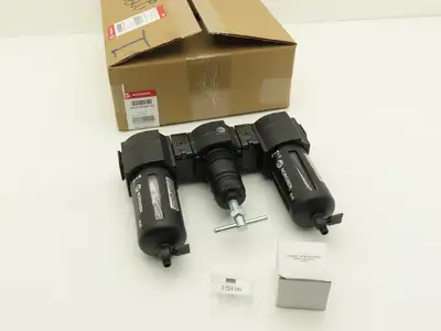 Norgren C74A-3AT-QP3-RMG-QPN Air Line Filter Regulator Lubricator Combo 3/8"NPT