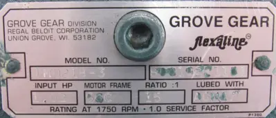 NEW GROVE GEAR TM0218-3 GEAR REDUCER 15:1 TM02183