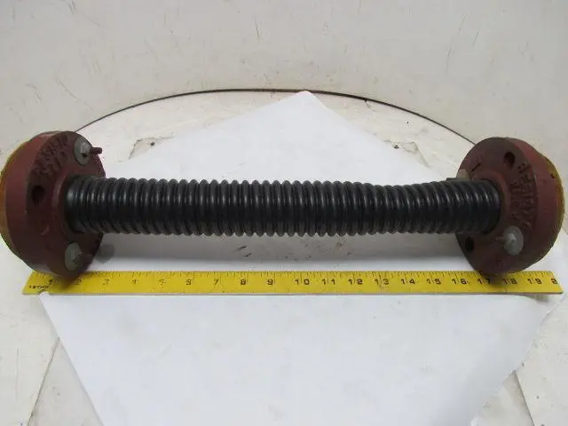 1-1/2x16" Flex Hose Teflon Helical Flared Thru Flanged 150# Ductile Iron Ends