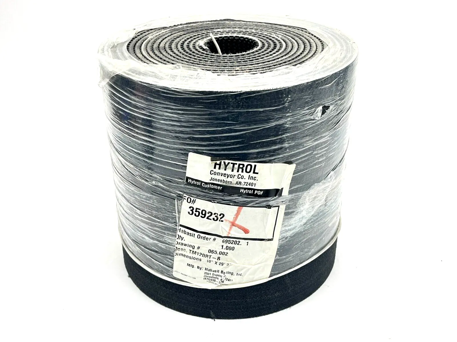 TM120RT-B | Habasit  Conveyor Belt 10" Width 29' 3" Length - New