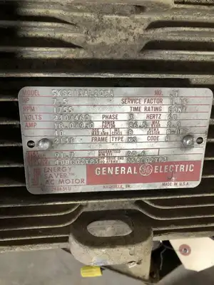 GE 5KS213AL205A 7.5HP AC Motor 230/460V 1755RPM 60Hz 3PH