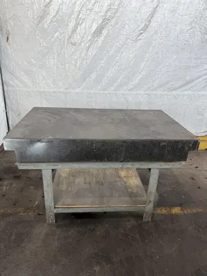 36" X 60" X 8" GRANITE SURFACE PLATE W/ STAND. STOCK # 0447325.