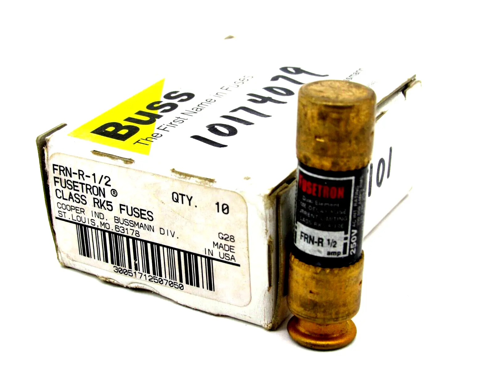 NEW LOT OF 10 BUSSMANN FRN-R-1/2 FUSES FRNR12
