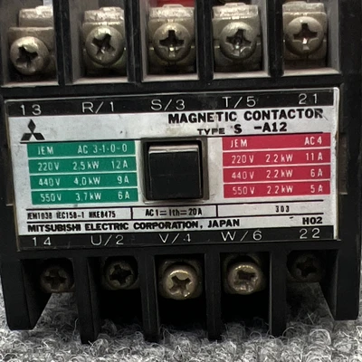 Used Mitsubishi S-A12 PLC Contactors California US | Davliegogo LLC #1705680