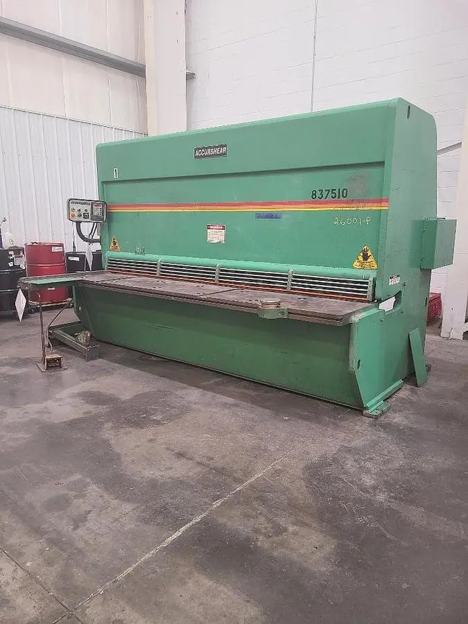 Used 1998 ACCURSHEAR 837510 Power Squaring Shears (Inch) Pennsylvania US | Hildebrand Machinery Co. #1481784