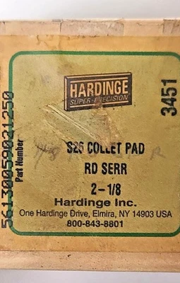 Hardinge S26 Collet Pad Size RD SERR 2-1/8