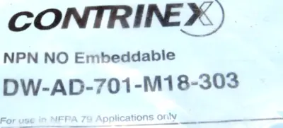 NEW CONTRINEX DW-AD-701-M18-303 INDUCTIVE SENSOR DWAD701M18303