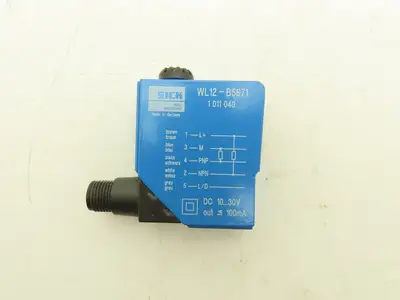 Sick WL12-B5671 Photoelectric Reflex Switch 10-30V 100mA output IP67