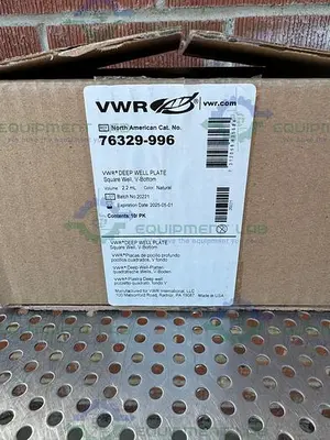 NEW 3 BOXES - VWR 76329-996 DEEP WELL PLATE 2.2 ML SQUARE WELL, V-BOTTOM, NATURAL