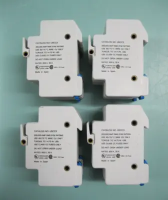 Lot of (4) Gould Ultrasafe USCC3 Class CC 3 Pole Fuse Holder F3