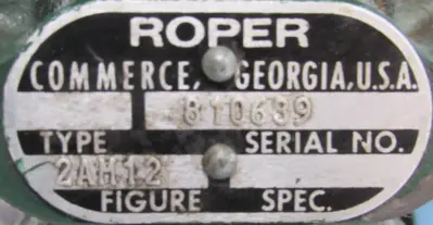 USED ROPER 2AM12 GEAR PUMP