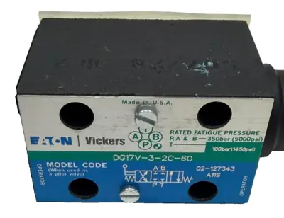 NEW VICKERS DG17V-3-2C-60 VALVE 02-127343 DG17V32C60