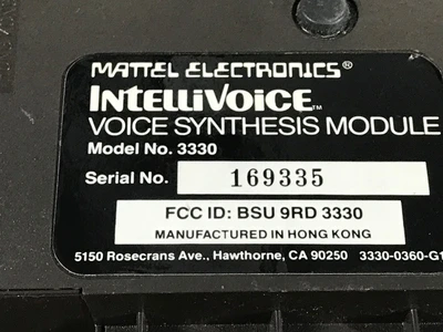 Collectible Video Games & More - Intellivoice Voice Synthesis Module / 52 - Mattel Intellivision Video Games - Manuals & Cards - see description for more info