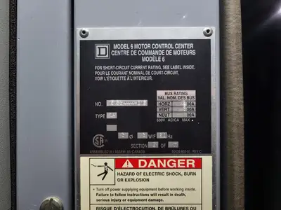 USED SQUARE D MODEL 6