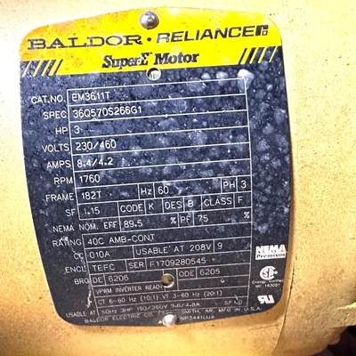 DEKALB FHD-135-1000 FURNACE BLOWER