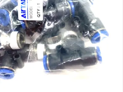 New | in-Stock AirTac Branch Tee Fitting, 3/8" Tube OD to 3/8" NPT PKG OF 10 Parts (Hydraulics and Pneumatics) Michigan US | Maverick Industrial Sales #1398483
