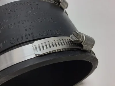 Fernco 1056-44 Flexible Coupling 4″ CI/Plastic to 4″ CI/Plastic (Lot of 4)