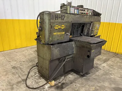 12" X 12" HYD-MECH MODEL #H-12A AUTOMATIC FEED HORIZONTAL SAW PLC-100 CONTROLS & NESTING: STOCK #23723