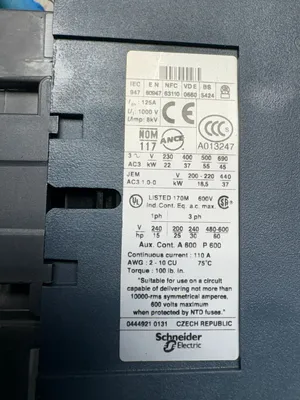 Used Telemecanique LC1 D80 Misc Electrical & Power Parts South Carolina US | ESS Industrial Equipment Sales #1388445