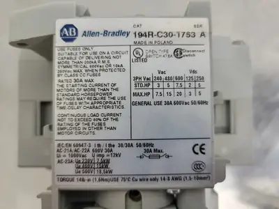 USED ALLEN-BRADLEY 194R-C30-1753
