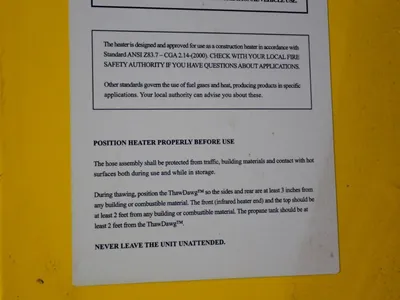 Ground Specialties Position Heater