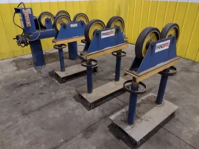 6,000 LB PANDJIRIS MODEL PIPER 3 TANK TURNING ROLLS, DRIVE & IDLERS, 110V : YOBRO 24750