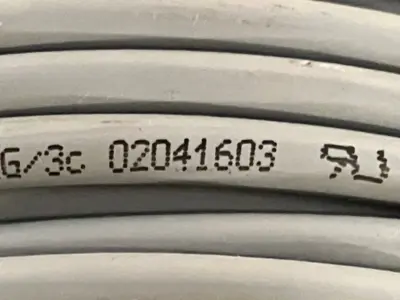 SAB 2041603 Cable 16 AWG 3C PVC Gray Bare Copper 115' FT - New Other