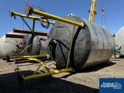 USED Alloy Fabricators 2,500 Gal Alloy Fab Reactor, 316L S/S, 85/150#