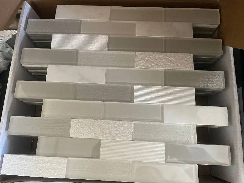 SimpliStick Mosaic Tile SK14 14B JSSMSIP - Daphne White 11x11x1/4 in - 3 Boxes