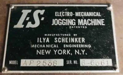 Used _UNKNOWN_ _UNKNOWN_ Paper Joggers Illinois US | Tompkins Printing Equipment #1511881