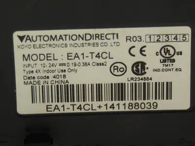 Automation Direct EA1-T4CL HMI Touch Screen Panel 4" C-More 12-24V Missing Clip