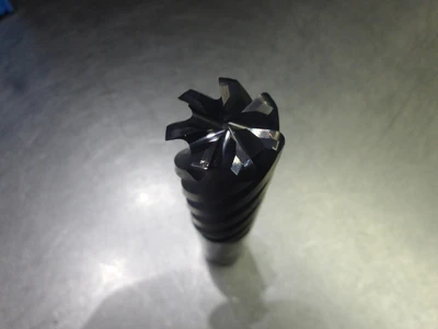 Kyocera/SGS 1" 7 Flute Carbide CR Endmill 1" Shank .12"R TA Coated 77304 (LOC2180)