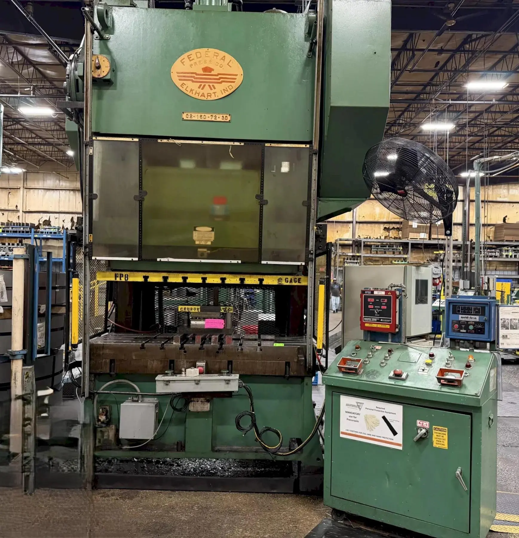 Used FEDERAL G2-150-72-30 Gap Frame (OBS) Presses Ohio US | D & D Industries #1271587