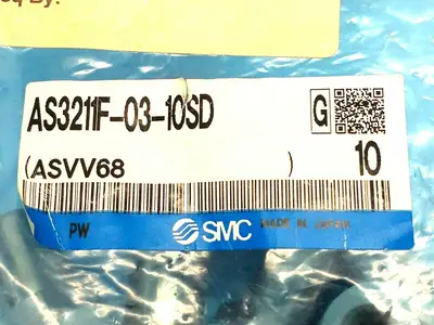 AS3211F-03-10SD | SMC  Tamper Proof Flow Control Elbow Fitting 3/8" Port LOT OF 4 - New Other