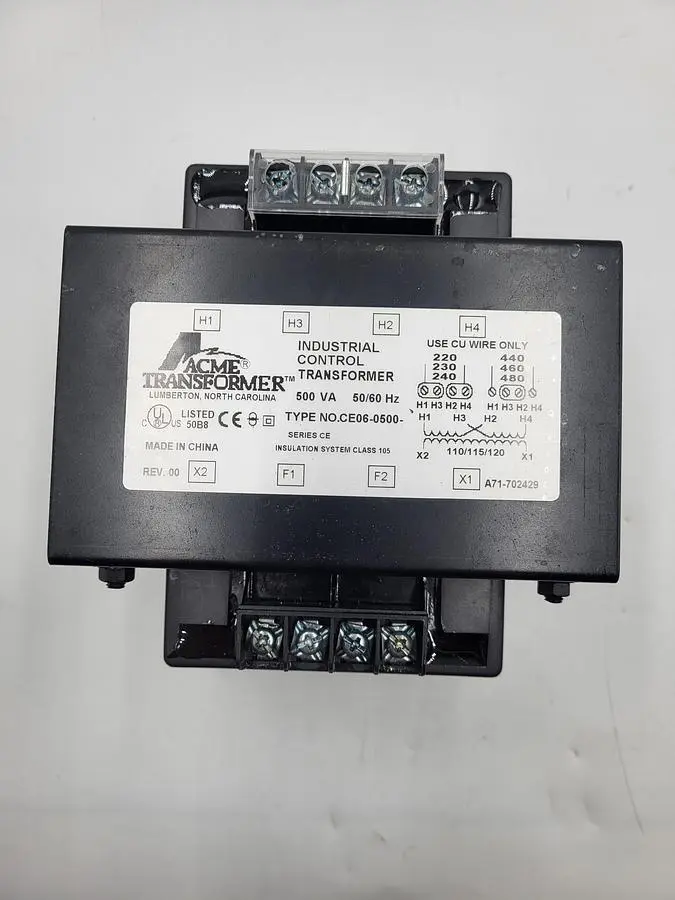 USED ACME ACME TRANSFORMER - INDUSTRIAL CONTROL TRANSFORMER CE06-0500