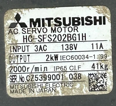 USED MITSUBISHI HC-SFS202BG1H