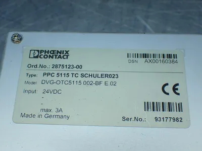 Used PHOENIX CONTACT DVGOTC5115 002BF Automation Control (HMI) Ohio US | HGR 24 #1095350