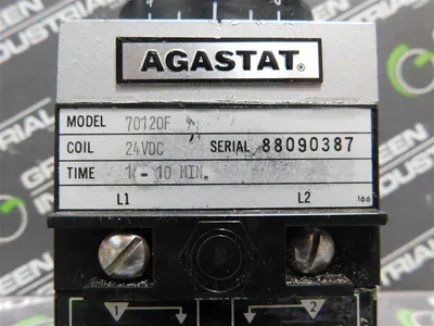 Agastat 70120F Timing Relay 24VDC 1 - 10 Minutes 120/240VAC 1/4 HP Used