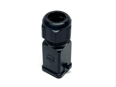 19200030417,Han 3A-HTE | Harting 19200030417 Han 3A-HTE Cable Gland Connector Hood 9-17mm, Black LOT OF 6 - New Other
