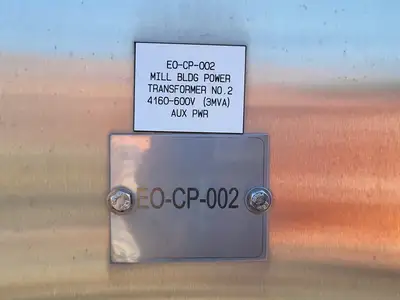 PROLEC 3000 kVA Oil Filled Transformer, 4160 pri. volts, 600/346 sec. volts