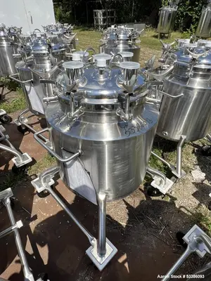 Used 27.2 Gallon Industrial Vertical Precision Stainless Tank